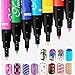 Set of 12Pcs Nail Art Polish Pen for UV Gel Nail Varnish Painting Detailing Drawing Dotting DIY Tool Kit