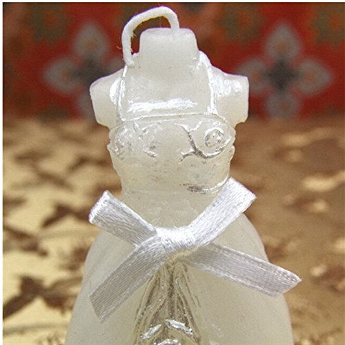 OFT 1paar Braut mit Bräutigam Hochzeitskerze Hochzeit Hochzeitskerzen für Wedding (weiss) - 4