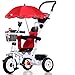 Produktbild Kinderfahrrad-Faltwagen 1-6 Jahre alt, Kinderwagen, abnehmbare Schubstange, Sonnenschirm, weiß ( Size : Titanium empty wheel )