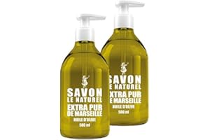 Savon le Naturel – EXTRA Puro de Marsella con aceite de oliva – 500 ml, lote de 2