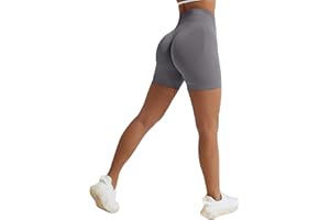 Vertvie Scrunch Butt Short de Sport Femmes, Short de Cyclisme Push Up Legging Court Short de Yoga à Taille Haute Short de Gym Opaque sans Couture Collants Shorts Anti Cellulite