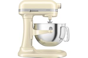 KitchenAid Robot da Cucina - Artisan - Robot da cucina multifunzione con ciotola sollevabile - Con 5 accessori - 5,6L - Crema