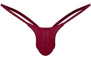 UIKIFY Mens Briefs Multipack 10PC Sexy G-Strings Men's Thong Underwear Plain Bulge Pouch Low Rise Bikini Thongs Underpants Knickers for Men Sissy Lingerie Joke Secret Gift