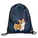 Produktbild gthytjhv Borsa da trasporto Pembroke Welsh Corgi Dogs Men's and Wome's Sport Gym Sack Drawstring Backpack Bag Lightweight Unique 16.9x14.2