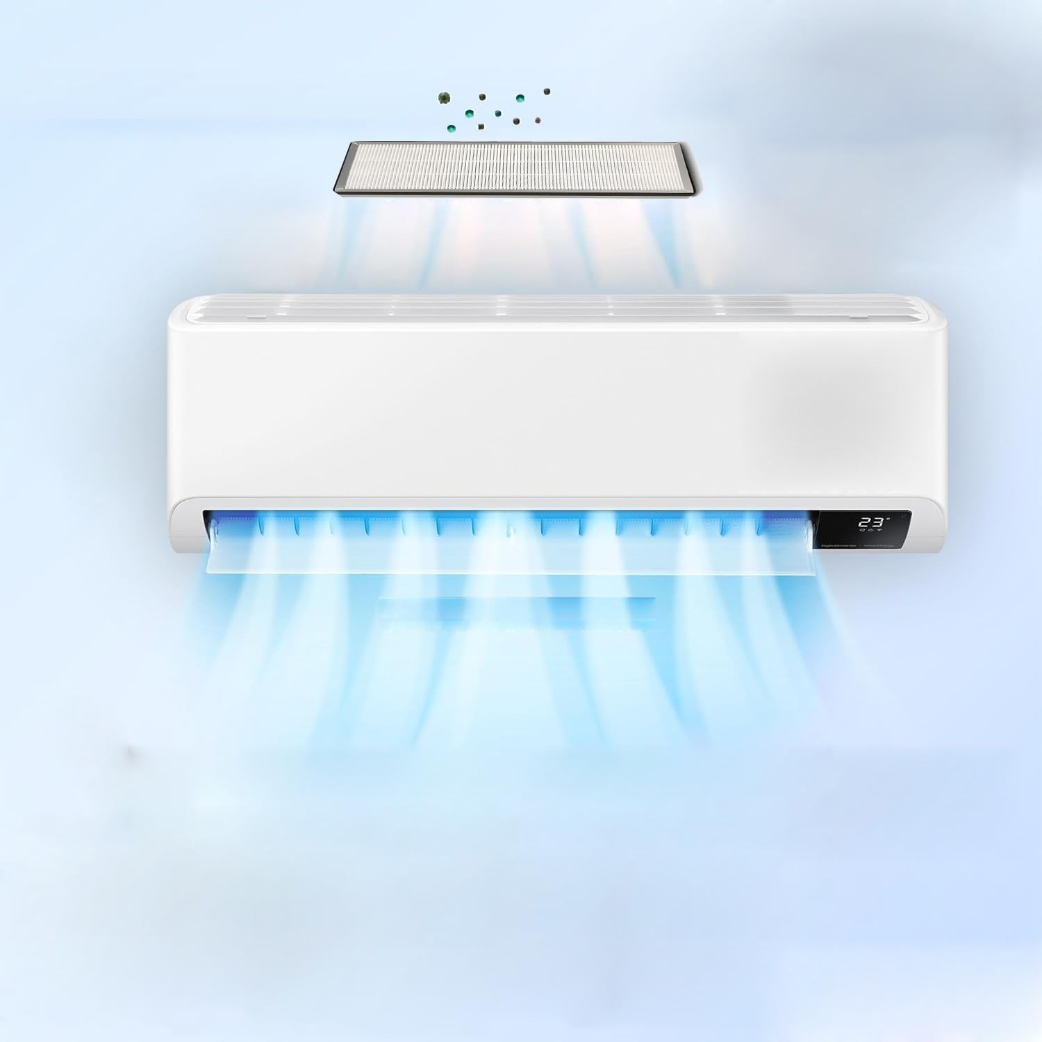 ILoveCleanAir AC HEPA Filter transform Your AC into an Powerful Air Purifier (White, 400x200x20mm, 1 Piece)