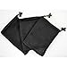Price comparison product image Xiton Black Cell Phone Nylon Mesh Drawstring Pouch Bags 3 Pcs