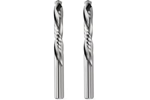 TRVOXVIQ Fresa de vástago de compresión CNC de 8 mm, 2 unidades, 2 flautas, fresa de ranura en espiral, 42 mm, longitud de corte, corte arriba y abajo, fresa en espiral, broca VHM, fresa para madera, tabla de