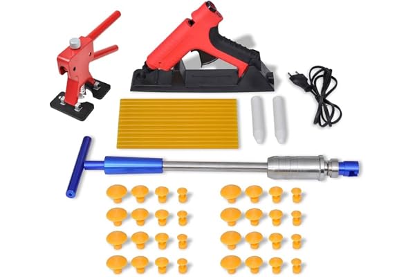 vidaXL Kit de Débosselage sans Peinture Outils de Réparation des Bosses