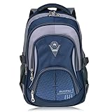 Vbiger Niños Mochila Bolsa Viaje Mochila Escuela con Correas Ajustables (Azul oscuro)