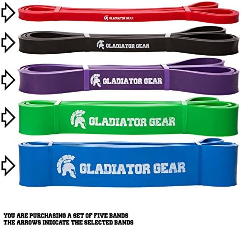 Pull Up Bands With BONUS Workout E-Guide | SAVE 20% on Multipacks | For Pull Up Assist, Crossfit, Stretching &amp; Powerlifting Exercises | Premium Quality | Choose from 1 of 5 Resistance Bands | Heavy Duty &amp; Suitable For All Pull Up Bars | Improve Your Pull Up Strength