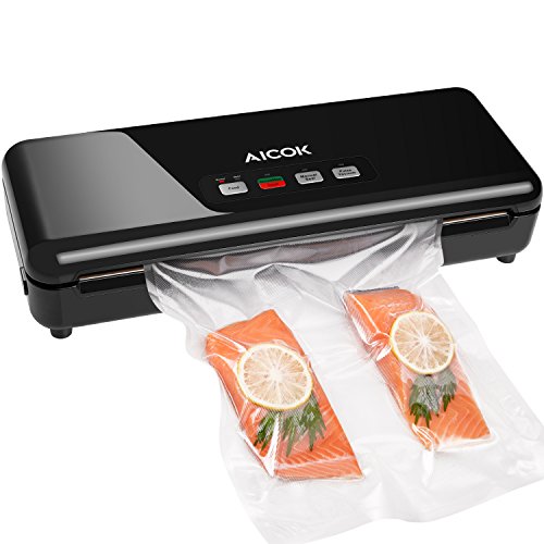 Aicok Vacuum Sealer, 3 In 1 Automatic / Manual Food Sealer, One-Touch Vacuum Sealing System, Dry / Wet Vacuum Packing...