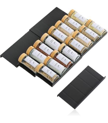 Doorzichtige acryl kruidenlade-organizer, voor lade (potjes niet