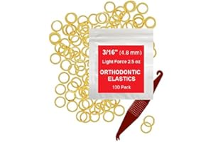 PRAIRIE HORSE SUPPLY '3/16, Orthodontic Elastic Rubber Bands, Pack of 100 (Pack of 300) or 500 pack, Natural Or Neon Light, Top Knots + Free Elastic Pleasure For Straps Light Force 2.5 oz Pack of 100,Natural
