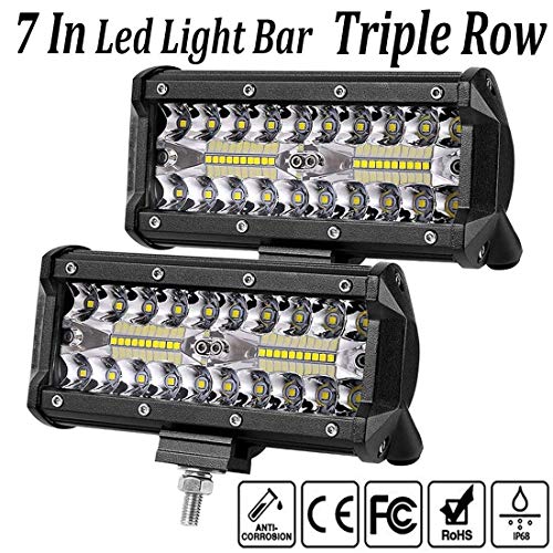 LED Light Bar 7inch Offroad Lights LED Pod Work Lights Bar Driving Fog Lights Waterproof Spot Flood Combo Beam Truck Boat