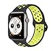 Produktbild VIKATECH Für Apple Watch Armband 38mm (40mm Series 4), Weiche Silikon Ersatz Armbänder für iWatch Apple Watch Series 4/3/2/1, 38mm(40mm), Sport, Edition, S/M, Schwarz/Volt