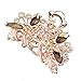Rhinestone Acrylic Floral Design Hairpin Barrette Clamp Claw Hair Accessory