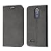 Produktbild LG K8 2017 Hülle, Mobest LG K8 2017 Lederhülle, LG K8 2017 Ledertasche, Handyhülle Wallet Brieftasche Tasche Schutzhülle mit Kartenfach Standfunktion für LG K8 2017 - Schwarz