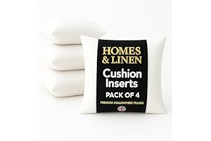 HOMES-LINEN 18” x 18” Cushion Inner Pads Square Insert Fillers- Pack of 4 (45 x 45 cm) Anti-Allergy Cushion Stuffer Inserts