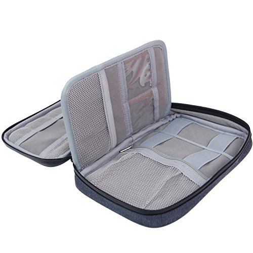 Damero Tasche für USB-Sticks und Speicherkarten, Aufbewahrungstasche Organiser Tasche für Zubehöre, Dunkelblau - 3