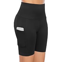 Pantaloncini da yoga a va alta senza cucure per donne, con 4 vie di