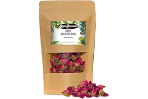 DRINK BOTANICALS IRELAND Dried Red Rose Buds | 100+ Rose Buds | 100% Natural & Edible | Non GMO | Dry Roses Soap Making & Tea, Cocktail Garnishes Flowers, Decorations, Confetti | 40 Grams | 1.41 Oz | Drink Botanicals
