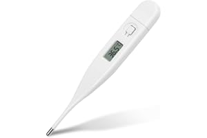 Thermomètre Électronique Fièvre Médical - Daffodil HPC300 Nourisson Bébé Enfant Adulte Ovulation - Mesure rectale, axillaire et buccale - Numérique, Lecture Rapide, Précis, Mémoire de température