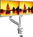 Price comparison product image ONKRON Dual Arm Monitor Desk Mount Stand For 23 To 32 Inch Screens G200 Silver