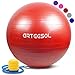 Produktbild arteesol Gymnastikball 45cm/55cm/65cm/75cm Yoga Ball Auti Burst Core Gymnastikball mit Schnellpumpe für Pilates Training Fitness Geburt Schwangerschaft (Rot, 75cm)
