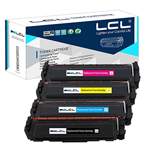 LCL(TM) 410A 410X CF410A CF410X CF411X CF412X CF413X (4-Pack,Black,Cyan,Magenta,Yellow) Toner Cartridge Compatible for HP Color LaserJet Pro M452dn/M477fdw/M477fnw