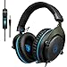 Produktbild [Neueste Version Kopfhörer Xbox One Headset, PS4 Headset] SADES R3 Kopfhörer Gaming Headset Über-Ohr-Gaming-Kopfhörer mit Xbox One Mic für Multi-Plattform Neue Xbox One PC PS4 mit Lautstärkeregler (Schwarz / Blau)