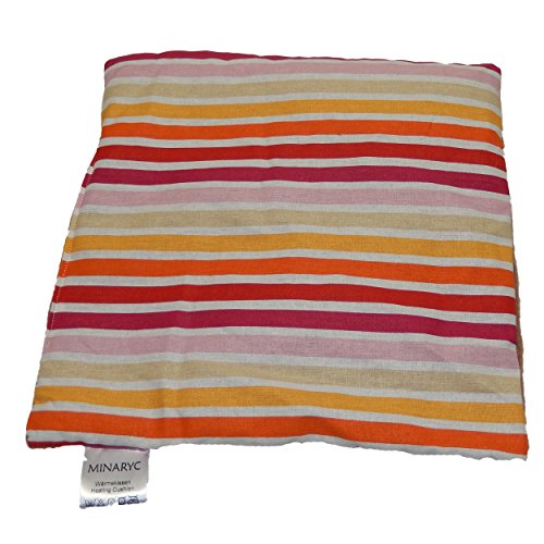 Preisvergleich Produktbild Minaryc Getreidekissen 2 Wärmezonen ca. 25x25 cm Streifen