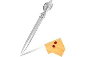 HERCHR Ouvre-Lettres, Couteau D'ouvre-enveloppe Rétro, Couteau ouvre-Lettre de Bureau, ouvre-Lettre de Bureau ouvre-Lettre en métal plaqué Coupe-enveloppe d'enveloppe pour la Maison(4)