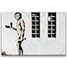 Produktbild Banksy Kunst bild auf leinwand -Kunstbilder- apeman - Banksy - 60 x 40 cm -Herstellung in Deutschland
