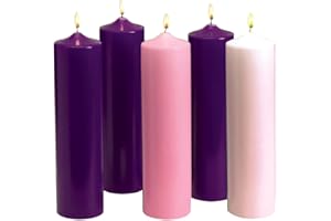 F.A. DUMONT 2" x 7" Christmas Advent Candles - Set of 5 Candles