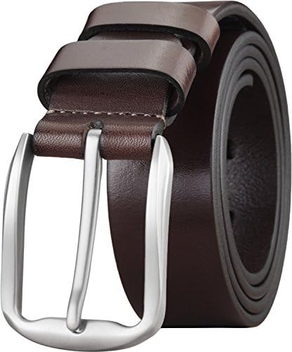 Blasea Full Grain Leather Casual Style Pin Buckle Jeans Belts for Men 673 Dark Brown 115cm