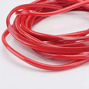 Automaze Flexible Car Door Edge Guard Protector U-Shape Rubber Sealing Strip Beading Trim Sound Insulation Soundproof Door Seal 5 Meter, Red Colour