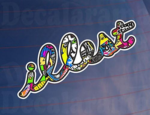 Car Sticker ILLEST Sticker Bomb Colour Van Bumper Window Boot Door Printed Decal