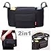 Allis 2in1 Stroller Buggy Organiser Pram Storage with shoulder strap - Black