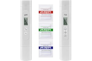 DUPELEC PH Meter TDS Tester, Automatic Calibration,Automatic Temperature Compensation,0.01ph High Accuracy +/-2% Readout Accuracy for Household Drinking Water/Pool/Aquarium