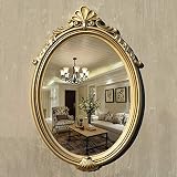2. Diseño elegante, llamativo diseño montado en la pared, elegante, elegante, hermoso y redondo, el espejo de pared le ofrece una nueva experiencia decorativa, haciendo que el tema de su habitación sea más único.