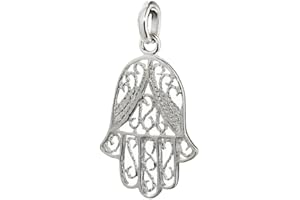 NKlaus Ciondolo in argento 925 Mano di Fatima/Occhio di Fatima 19x15mm 5022