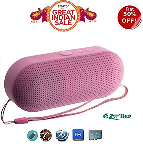 GREAT INDIAN SALE 2017!MOTHERS DAY OFFER !!!NEW ARRIVAL!!!!PURE SOUND Musix Capusle Mini Blueototh Speaker with 3D Sound with Inbulit FM radio Plug & Play USB Port Memory card slotwith rechargeable battery with charging cable compatible for OnePlus Lenovo Samsung Apple Iphone Xiaomi Motorola Asus Honor Intex Oppo Cool pad Gionee HTC Vivo Micromax data wind LeEco Lava LYF Spice Blackberry Infocus Android Mobiles/ Tablets, Laptops & Gaming Consoles EZ176- Matty Pink RS.499 (67.00% Off) - Amazon