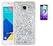 Produktbild Samsung Galaxy A5(2016)/A510F Hülle mit Panzerglas,Ultra Slim Silikon Soft TPU Crystal Clear Paillette Bling Bling Case,Glitzer Wasserdicht Shockproof Anti Slip Stoßfest Protection Durchsichtig Handyhülle Bumper Thin Silicon Tasche für Samsung Galaxy A5(2016)/A510F/A5(2016) Duos 5.2Zoll-[silber]+Panzerglas/Schutzfolie/Displayschutzfolie