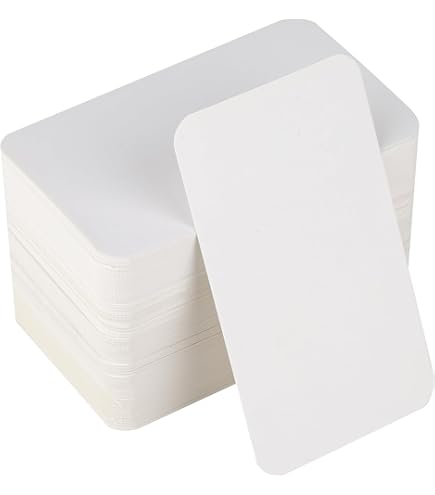 50 Blanko Karten DIN B6 12x17cm - 240g/m² Naturweiß Tonkarton Für Basteln & Drucken