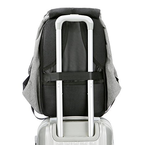 JUDIAO Business Laptop Rucksack mit USB-Ladeanschluss  Diebstahlsicherer Gro  er Kapazit  t Reise Rucksack Schule Schultasche f  r Notebook Computer  