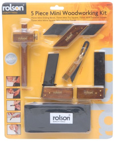 Rolson Tools 56900 Miniatur Holzwerkzeug-Set, 5 Teile - 2