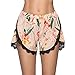Produktbild Jaminy Damen Sommer Blumenmuster Strand Kurze Hosen Trainieren Yoga Kurze Hose Sport Hot Pants Sporthose Damen Kurze Hosen Bequeme Hot Pants (Rosa, L)