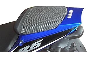 TRIBOSEAT Cubierta Asiento Antideslizante Accesorio Personalizado Negro Compatible con Yamaha R6 (2003-2005)