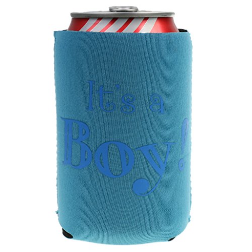 MagiDeal 2Stück Neopren Multikühler, Dosenkühler, Getränkekühler – Its a Boy Blau, 13x 10cm - 3