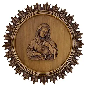 Steven Quartz Crown Border Religious Frame to give Your Home a Peaceful and Uplifting Atmosphere (Mother Mary)